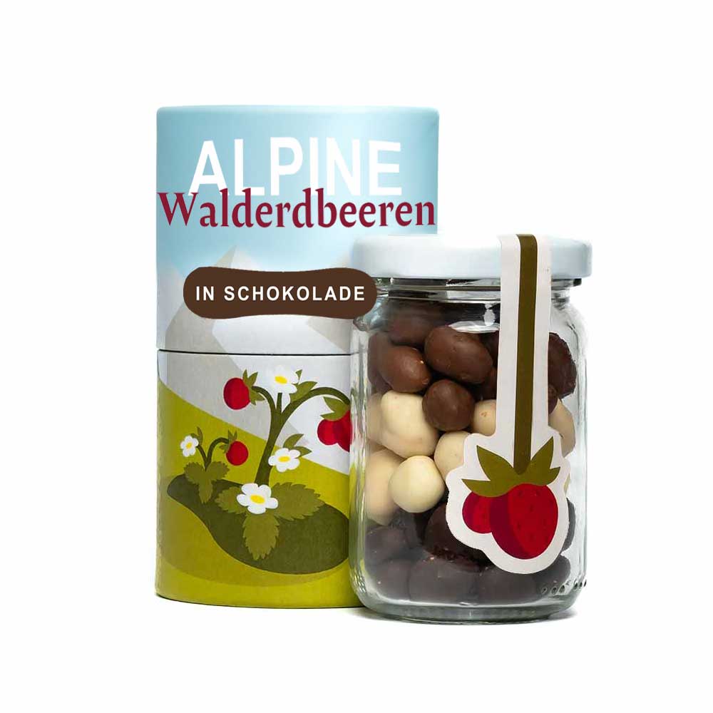 Walderdbeeren mit Schokoladenüberzug - Gemischt - Klein
